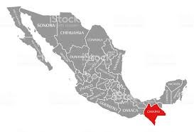 Mapa con Chiapas marcado
