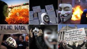 Protestas mascara fawkes