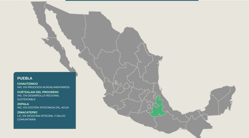 mapa mexico universidades