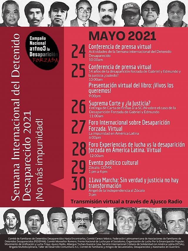 Actividades Semana Internacional del Detenido Desaparecido 2021