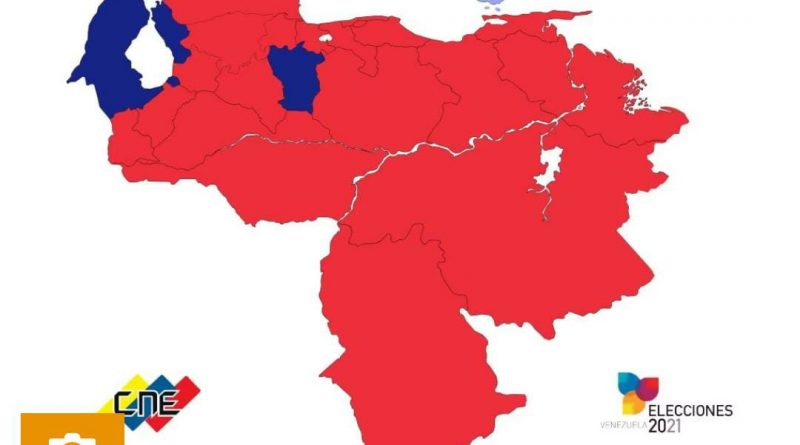 Mostrar el mapa electoral en Venezuela