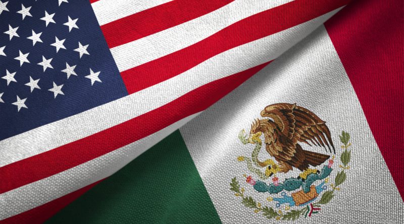 Bandera de México y USA